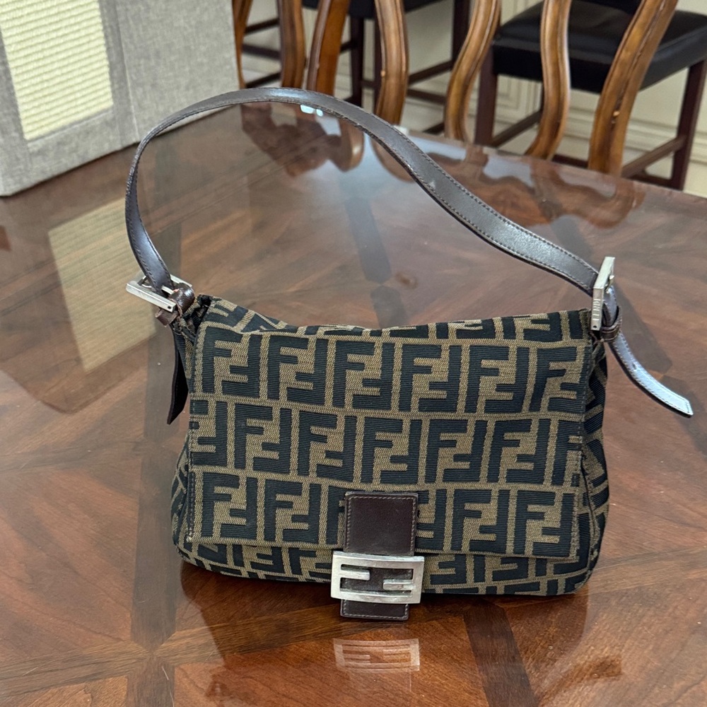 Fendi mama baguette Black and Brown Shoulder Bag